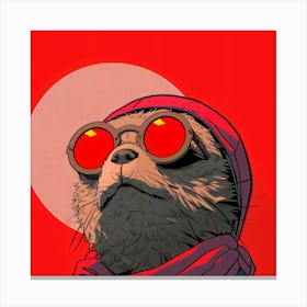 Otter With Sunglasses Canvas Print