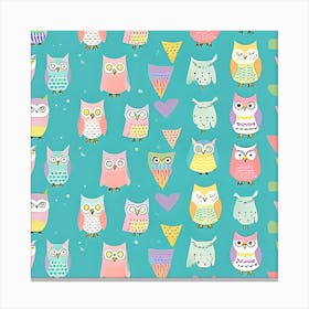 Colorful Owls 7 Canvas Print