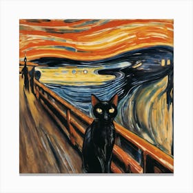 Screaming cat Canvas Print