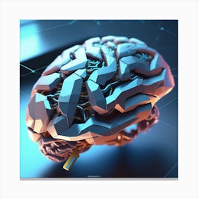 3d Rendering Of A Brain 12 Canvas Print