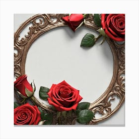 Frame With Roses 26 Canvas Print