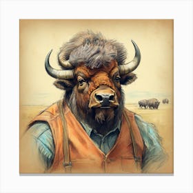 Bison 7 Canvas Print