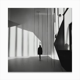 Person Walking In A Room Canvas Print