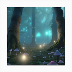 A Mysterious Enchanted Forest Shrouded Image 2 Canvas Print