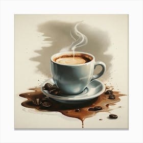 Coffee Painting 1 Canvas Print