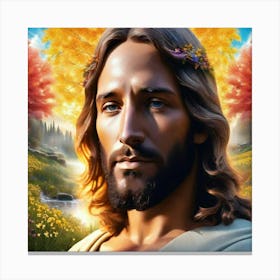 Jesus In The Forest 1 Canvas Print