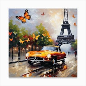 Paris With Butterflies 83 Canvas Print
