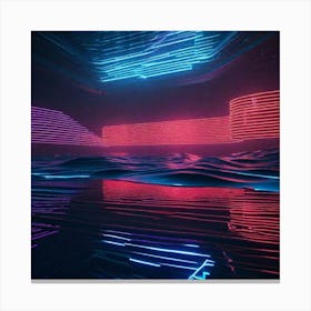 Pink in the neon Canvas Print