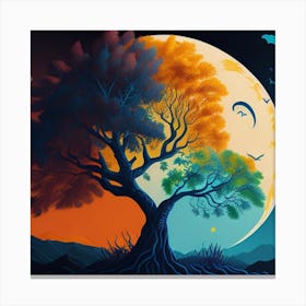 Colourful Tree Canvas Print