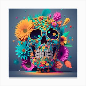 Day Of The Dead Skull 1 Canvas Print