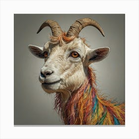 Rainbow Goat 5 Canvas Print