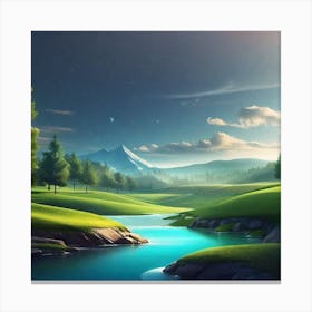 Landscape Wallpaper 2 Canvas Print