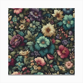 Floral Wallpaper 14 Canvas Print