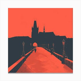 A Prague Castle Minimal Illustration 1720468325 4 Canvas Print