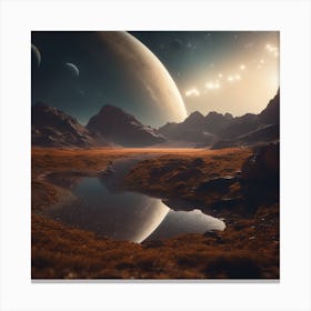 Space Landscape 5 Canvas Print