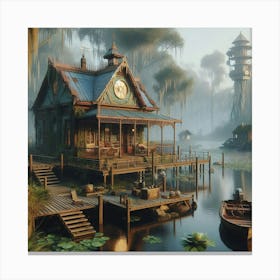 House On The Lake 1 Canvas Print