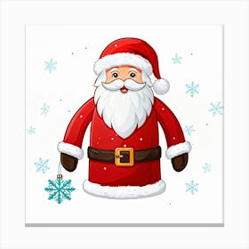 Cartoon Style Winter Clothing Collection Featuring A Red Fluffy Santa Claus Hat With A White Brim A (1) Canvas Print