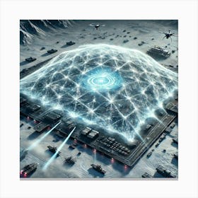 A Futuristic Sci Fi Depiction Of A Stealth Field P Canvas Print