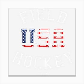 American Flag Usa Field Hockey Player Gift Canvas Print