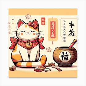 Chibi Cat Magic Canvas Print
