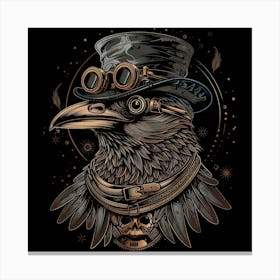 Steampunk Raven 4 Canvas Print