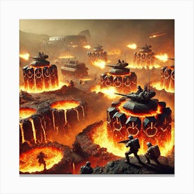 Pyro Mantle Artillery Lava Bursts Canvas Print