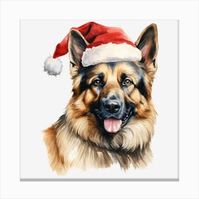 Christmas German Shepherd Dog 1 Canvas Print