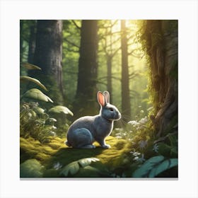 Rabbit In The Forest 122 Canvas Print