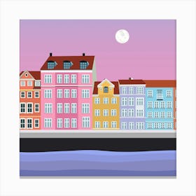 Pastel Mood Copenhagen Square Canvas Print