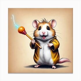 Hamster With Magic Wand Canvas Print