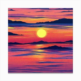 Sunset Painting, Sunset Painting, Sunset Painting, Sunset Painting 1 Canvas Print