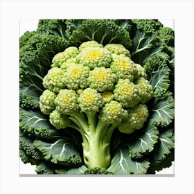 Close Up Of Broccoli 22 Canvas Print