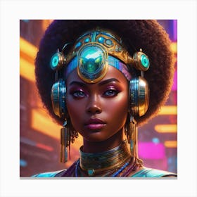 Futuristic queen Canvas Print