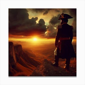 Soldier At Sunset 1 Canvas Print