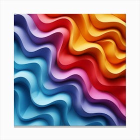 Abstract Colorful Paper Wavy Background Canvas Print