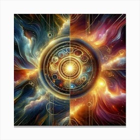 Radiant Mysterious Marble Light: Multicolor marble 4 Canvas Print