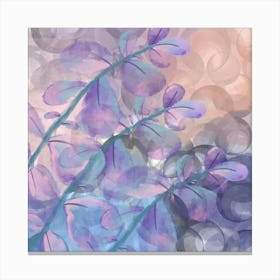 Watercolor Of Purple Flowers Canvas Print