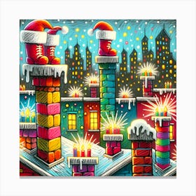 Super Kids Creativity:Christmas In The City 2 Canvas Print