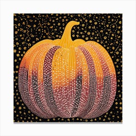 Yayoi Kusama Inspired Pumpkin Pink And Orange 10 Canvas Print