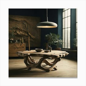 Flowing Organic Shape Coffee Table Canvas Print