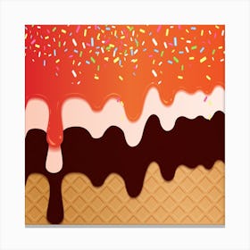 Ice Cream Background 8 Canvas Print