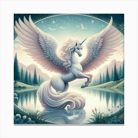 White Unicorn 3 Canvas Print