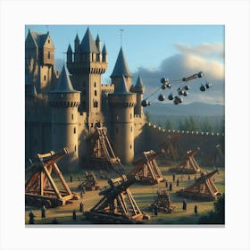 Castle With Cannons Canvas Print