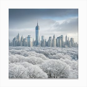 New York City In Winter 1 Canvas Print