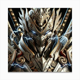 A Detailed View Of The Armor Worn By The Elite Sen Canvas Print