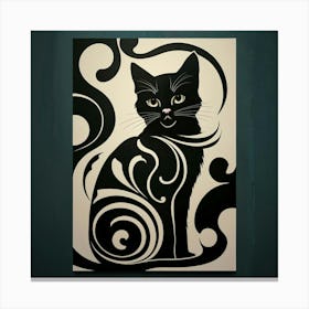 Black Cat Canvas Print