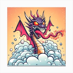 Dragon in Clouds Canvas Print