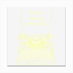 Funny Writer Author Novelist First Among Prequels Typewriter Canvas Print