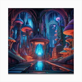 City Of Mushrooms Canvas Print