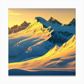 Sunset In The Mountains 2 Canvas Print